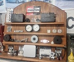 Display champion board with a host of accessories wired