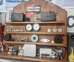 Display champion board with a host of accessories wired