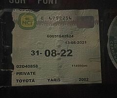 2002 Toyota yarris nct+tax - Image 4/5