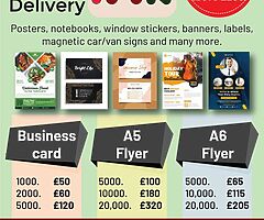 Menu printing/printing services /Free delivery