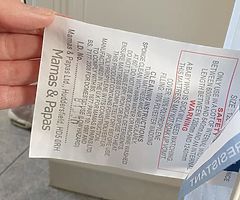 Mamas and Papas pine cot and deluxe foam mattress