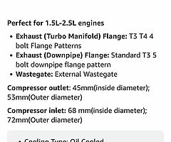 Brand new Turbo to suit any 1.6-2.5ltr good for 400 plus - Image 5/6