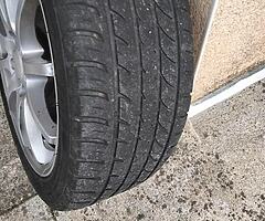 Alloy wheels and tires