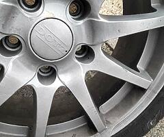 Alloy wheels and tires