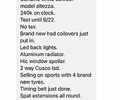 Toyota Altezza - Image 5/6