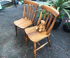 Vintage pine chairs