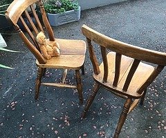 Vintage pine chairs