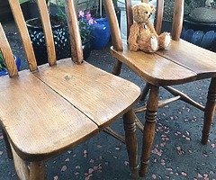 Vintage pine chairs - Image 4/5