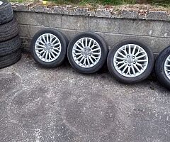 Audi vw 16inch genuine alloy wheels with good tyres for sale - Image 2/3