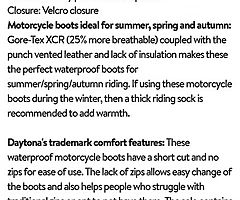 Motorbike Boots
Daytona Gore Tex size 46/11