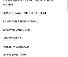 2015 Polo 1.0 trendline from €38 P/W - Image 8/9