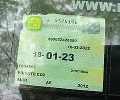 12 AUDI A5 2.0 TDI 177 BHP AUTO SPORTBACK  218KLMS TAX & TEST - Image 7/10