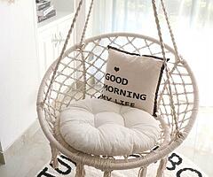 MACRAME SWING CHAIR + CUSHIONS + ALL FIXING - DELIVERY  - Image 6/10