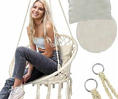 MACRAME SWING CHAIR + CUSHIONS + ALL FIXING - DELIVERY  - Image 8/10