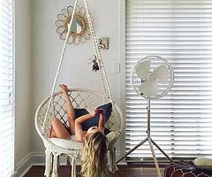 MACRAME SWING CHAIR + CUSHIONS + ALL FIXING - DELIVERY  - Image 9/10