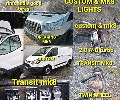 Ford custom and mk8 breakers 
All parts available 
Free delivery all over
Complete fronts
All doors