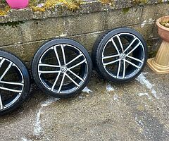 Vw 18inch alloy wheels with tyres for sale - Image 4/5