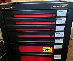 Jefferson proffesional tools , bench grinder , 6” vice , 7 drawer heavy dutychest with 147tools,matt - Image 6/10