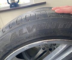 4x 245/45/18 tyres all 80% - Image 5/5