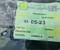 2012 2012 TOYOTA COROLLA LUNA 1.3 PETROL NCT 5/23  COROLLA - Image 8/10