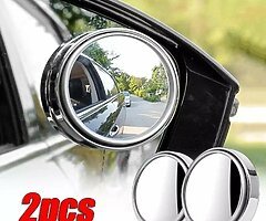 2 Pcs Car Round Frame Spot Mirror