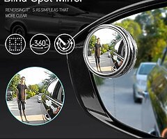 2 Pcs Car Round Frame Spot Mirror