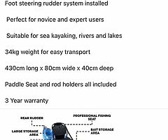 Horizon Kingfisher 14ft Sea Fishing Kayaks

Price: £450