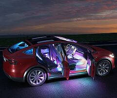 49£ Interior Car Lights with App Control, Segmented Colour, 2-Line Design Lighting Kit