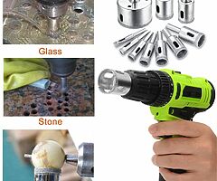 30£ Hole Saw Drill Bits Tools Set for Glass/Tile/Ceramic/Marble Carbon Steel 8mm-50mm 10 PCS