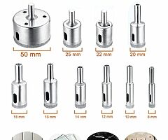 30£ Hole Saw Drill Bits Tools Set for Glass/Tile/Ceramic/Marble Carbon Steel 8mm-50mm 10 PCS - Image 6/7