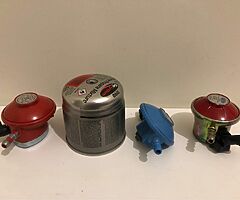 camping Gas barrel fittings 2 new 1 used plus new camping gas