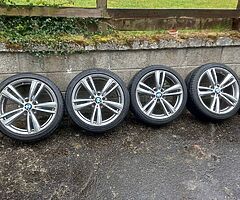 Bmw 19inch genuine alloy wheels with good tyres for sale