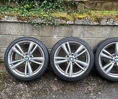 Bmw 19inch genuine alloy wheels with good tyres for sale