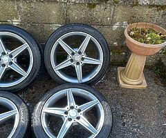 Mercedes 18inch genuine AMG alloy wheels with good tyres for sale