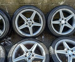 Mercedes 18inch genuine AMG alloy wheels with good tyres for sale - Image 4/6