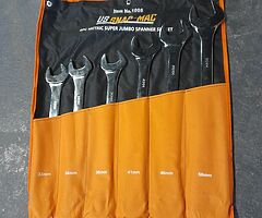 BRAND NEW SNAP-MAC 6PCS JUMBO SPANER SET