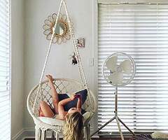MACRAME SWING CHAIR + CUSHIONS - DELIVERY 