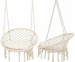 MACRAME SWING CHAIR + CUSHIONS - DELIVERY 