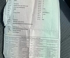 2007 TOYOTA HIACE DOE 9-22 TAX 9-22 - Image 9/10