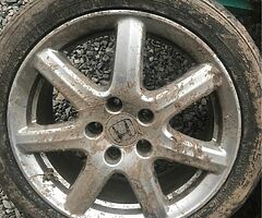 Honda Civic 3  alloy wheels with 2 good tyres