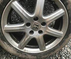 Honda Civic 3  alloy wheels with 2 good tyres