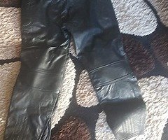 Rst leather biker trousers