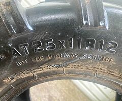 25x11-12 tyres quad