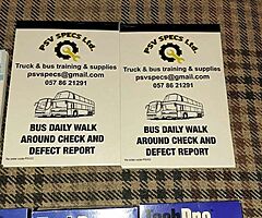 Truck bus tacho discs and walk around check