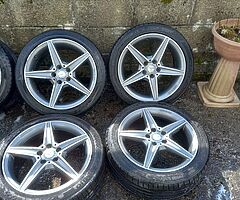 Mercedes 18inch genuine AMG alloy wheels with good tyres for sale