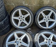 Mercedes 18inch genuine AMG alloy wheels with good tyres for sale - Image 3/4