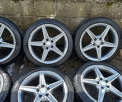 Mercedes 18inch genuine AMG alloy wheels with good tyres for sale - Image 4/4