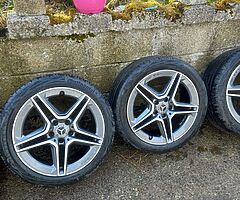 Mercedes 18inch genuine AMG alloy wheels with good tyres for sale - Image 5/5