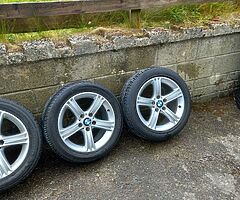 Bmw 17inch genuine alloy wheels with good tyres for sale - Image 4/4