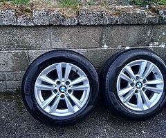 Bmw 16inch genuine alloy wheels with good tyres for sale fits on the vw t5 opel vivaro vans too